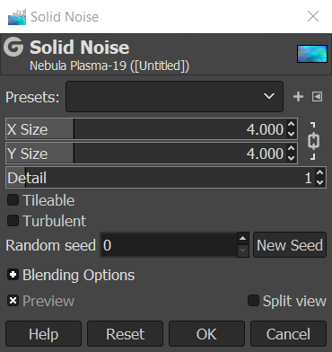 Solid Noise Dialog